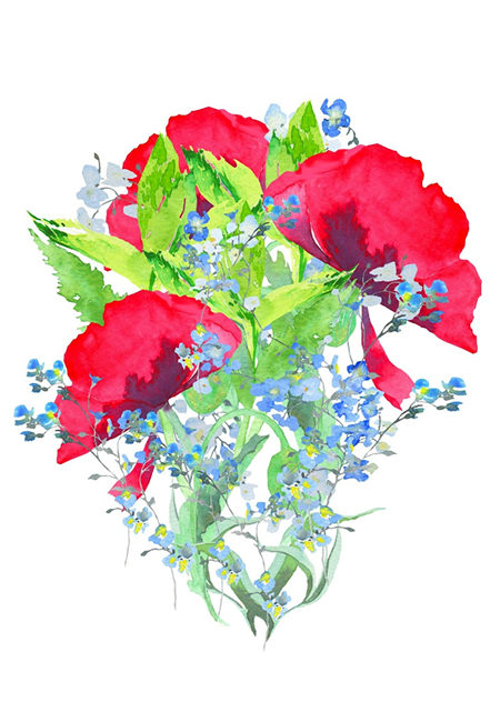 Poppies & Forget-Me-Nots